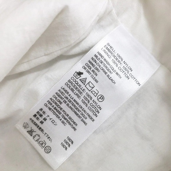 Tommy Bahama ~Woman Size 8~ White Textured Print Cotton Pencil Skirt Fully Lined - Picture 9 of 9